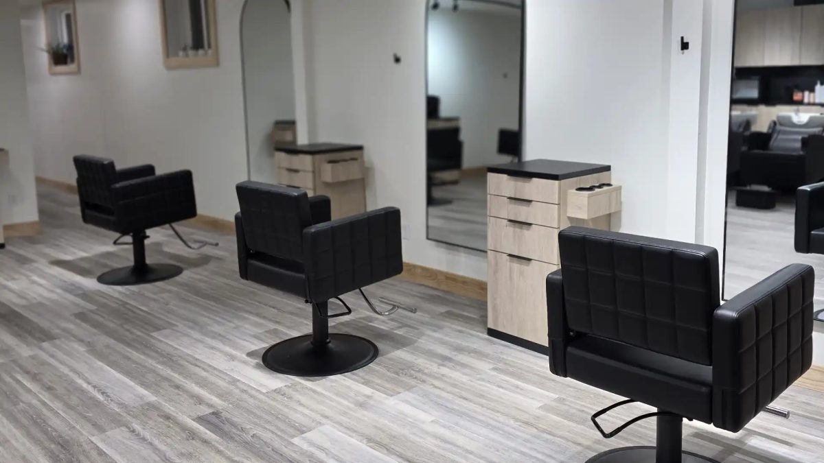 Stylist's chair in the Reformed Beauty Salon studio